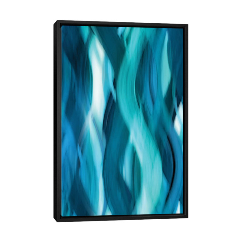 « flow », impression sur toile, H 26 po x l 18 po x P 1,5 po, Toile encadrée noire, Pas de tapis