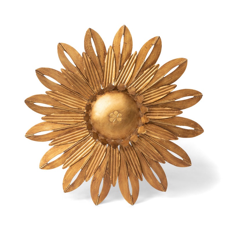 Metal Wall Decor, 18" H x 18" W x 1.5" D, Gold