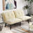 Cream Convertible Folding Modern Sofa Bed-2135646828