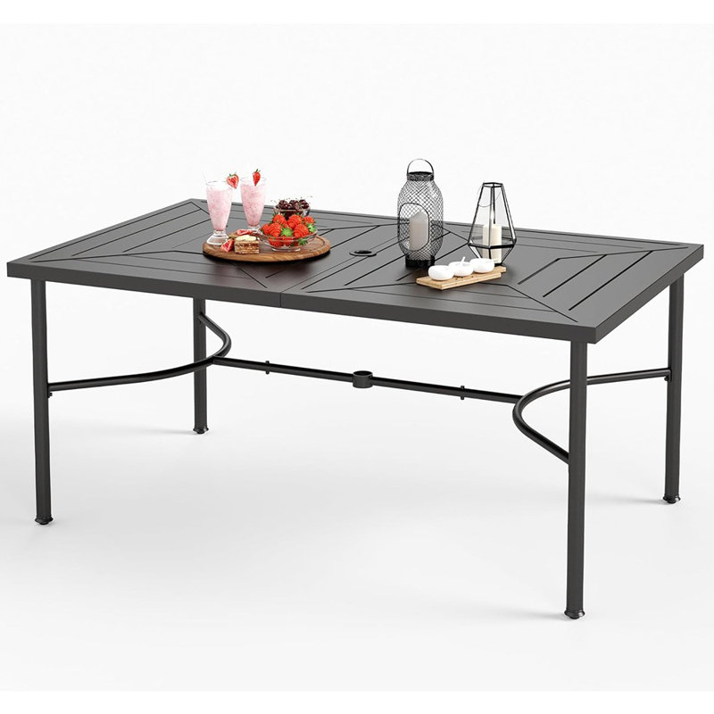 Grande table de salle à manger d'extérieur 64 po