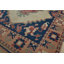 Tapis de zone en laine ivoire/bleu 6 pi x 8 pi 3 po one-of-kind à la main noué la Ambudkar
