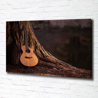 Acoustic guitar 1 Piece Wrapped Canvas Wall Art