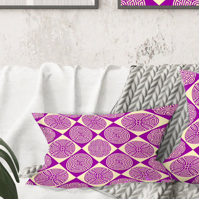 Coussin décoratif rétro avec motif abstrait I - Mid-Century
