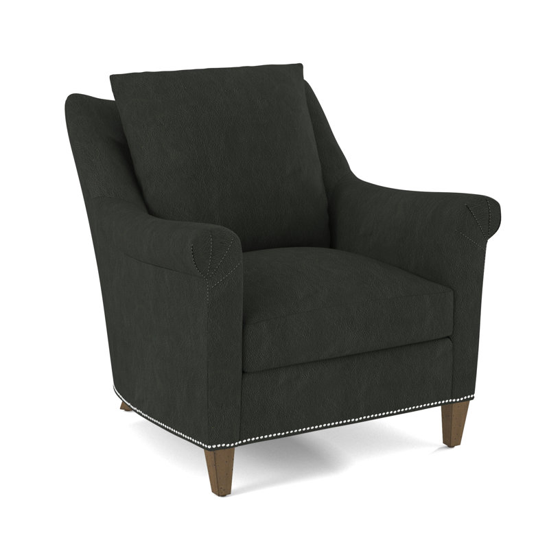 Armchair, Salvador Asphalt, Pecan