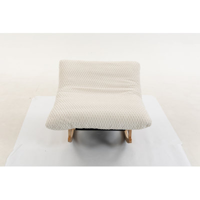 Armless Corduroy Bean Bag Rocking Lazy Chair with Backrest by Dakota Fields