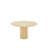 Fluted Natural Wood Round Dining Table