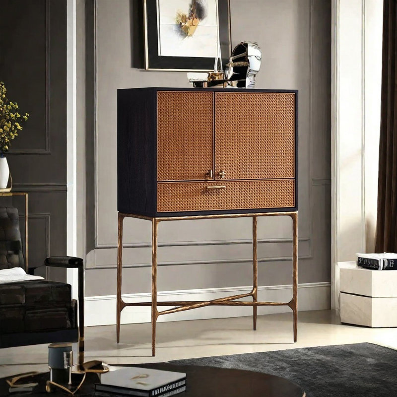 Armoire d'appoint avec rangement de luxe rétro