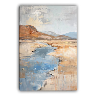 Canyon Channel Desert Canyon Wrapped Canvas Wall Art
