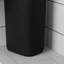 Panier à linge en plastique ultra-mince 60L avec couvercle, en rotin, noir, dimensions 17,66 x 13,77 x 24,17 pouces, adapté à divers besoins de rangement.-1963761002