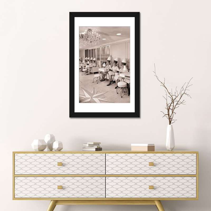 « hairdryers », impression sur toile, H 24 po x l 16 po x P 1 po, Papier d'art encadré noir, Blanc