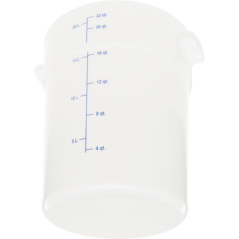 Carlisle Food Service Products StorPlus 5.5 Gallons Circle Food Storage Container, White