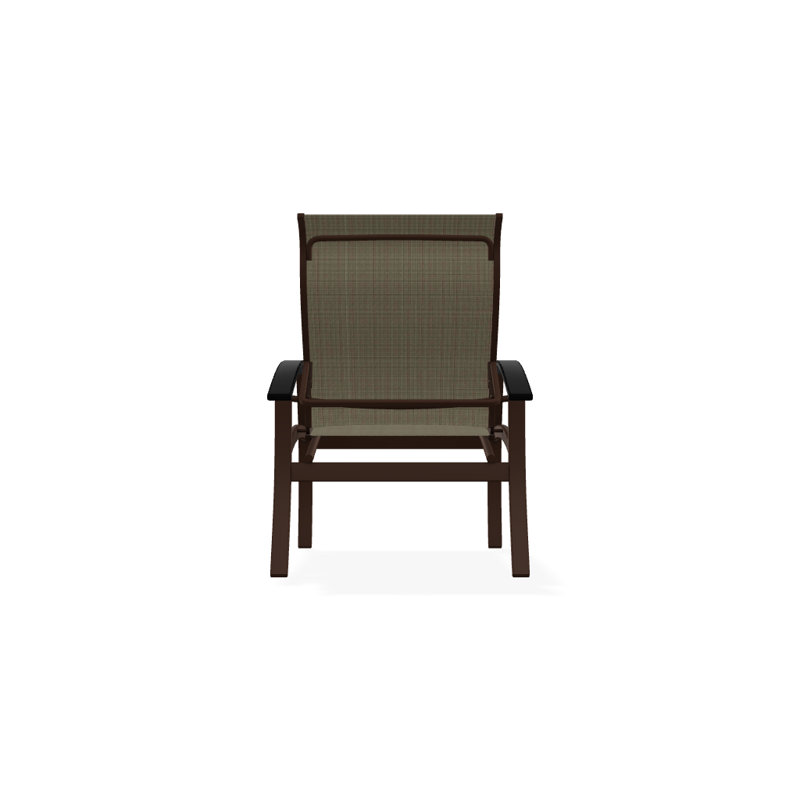 Chaise de patio Askar, Noir, Tweed Sunbrella® brun, Kona texturé