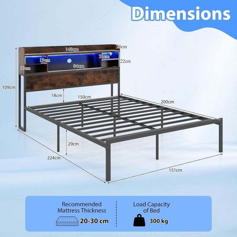 Bed, 151 x 224 cm