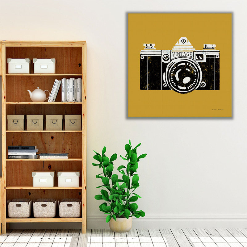 Appareil photo rétro - reproduction d'art sur toile, H 40 po x l 40 po