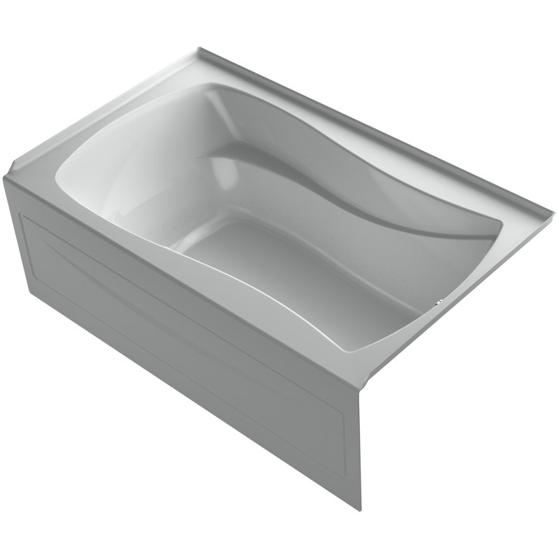 Mariposa Bubblemassage 60" x 36" Soaking Bathtub, Dune, Droite