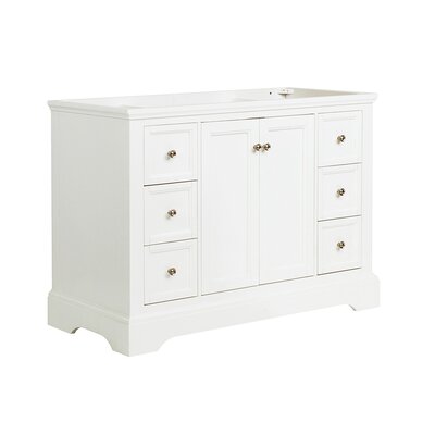 Red Barrel StudioÂ® Windsor 48"" Free-Standing Single Sink Bathroom Vanity Base Only -  Fresca, FCB2448WHM