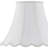 White Linen Piped Bell Lamp Shade