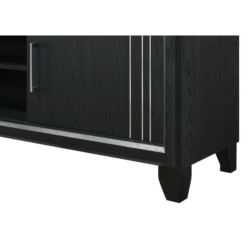 Meuble télé 1 pièce Contemporary, Gris anthracite