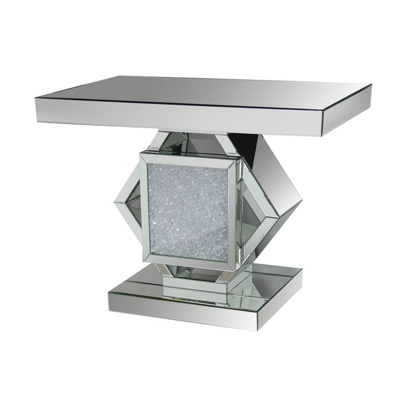 Console, miroir et fausses pierres