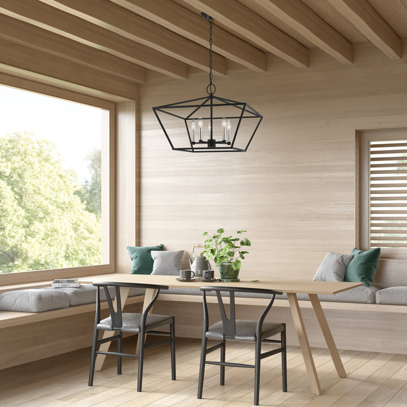 Lustre Veasey, Noir / Nickel brossé