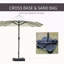 Parasol de patio rectangulaire extérieur en acier 15 'avec base, protection solaire et manivelle pour terrasse-1549567429