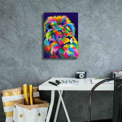 «Epic Graffiti 'Lion New» par Bob Weer, art mural sur toile