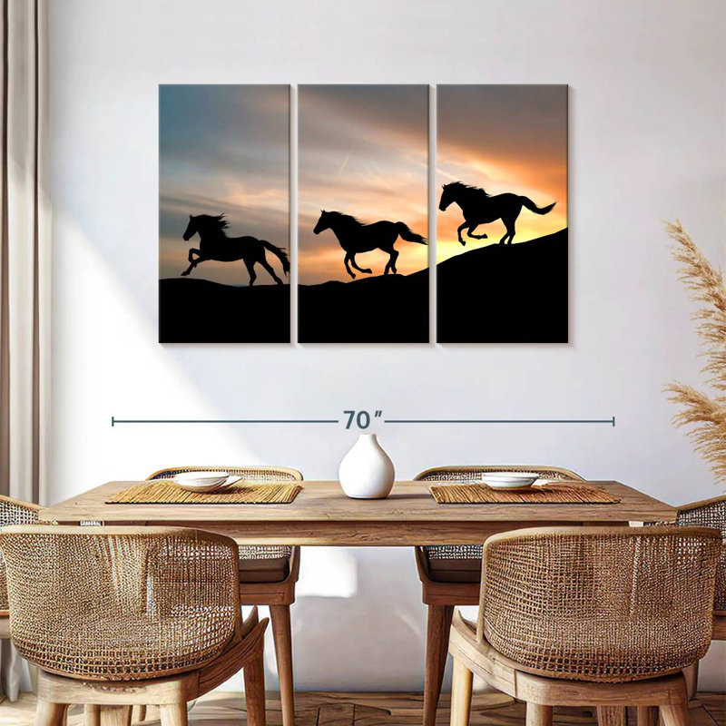 Brampt Wild Horses Galloping, 36" H x 57" W