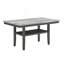 Ensemble de salle à manger rectangulaire 7 pièces avec plateau en faux marbre gris, 6 chaises rembourrées et tablette de rangement pour la salle à manger et la cuisine Collection-1003622937