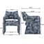 Chaise d'appoint rembourrée avec dossier haut Mid Century-1386417064