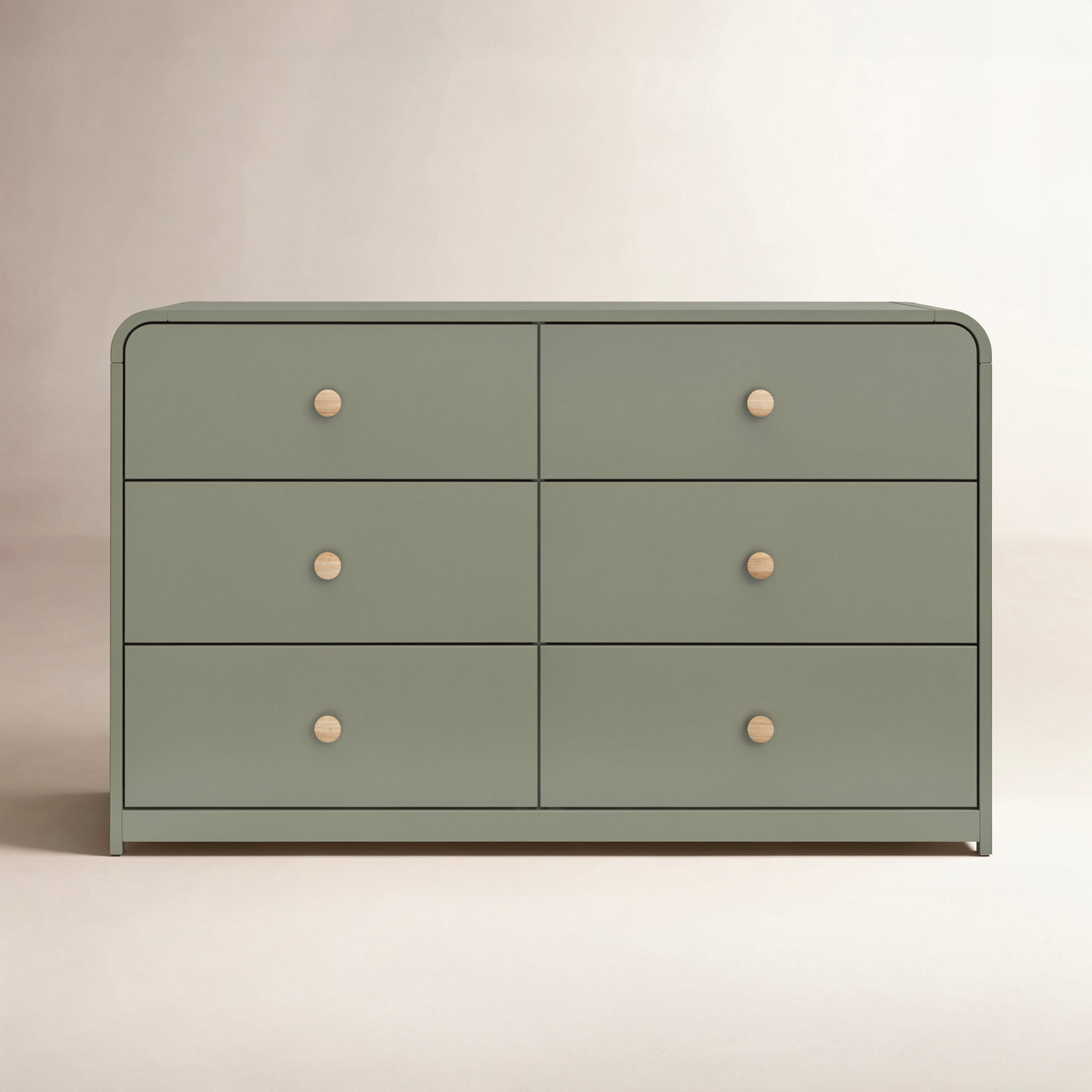 Storkcraft Santos 6 Drawer Dresser, Olive