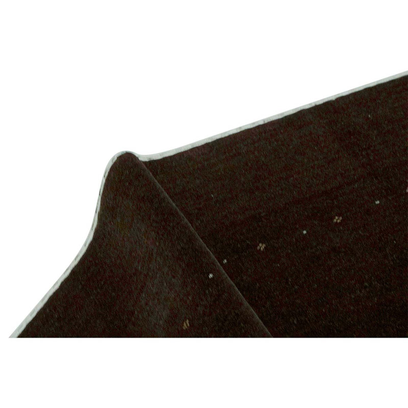 Tapis brun foncé en laine noué à la main Southwestern, Rectangle 7 pi 9 po x 9 pi 9 po