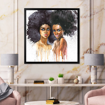 Portrait de deux femmes afro-américaines - Peinture sur toile