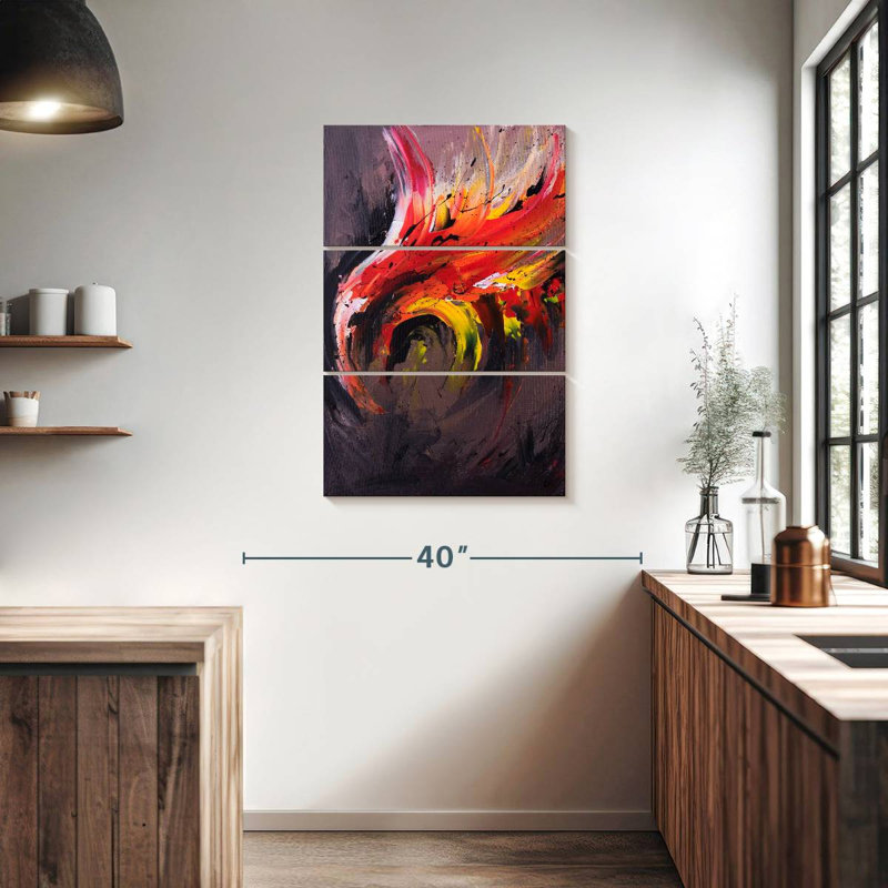 Brampt Abstract Phoenix, 38" H x 24" W