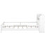 Lit plateforme simple blanc avec rangement à DEL, tête de lit et garde-corps intégrés pour une stabilité accrue-467497538-467497539