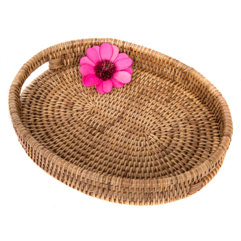 Monell Wicker Tray, Honey Brown