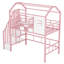Lit mezzanine en métal avec toit et boîte de rangement-735483314