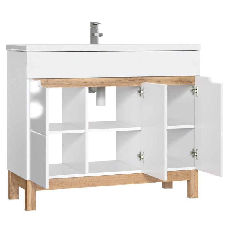 India-Rose 1000cm Bathroom Vanity Base Only in White
