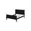Lit simple noir, élégance intemporelle et sophistication, fabrication de matériaux solides, système de lattes, pas de rangement, profondeur de 41 po, hauteur de 47 po, largeur sophistiquée de 85 po, fabrication en bois, base,