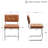 Aveon 19.3" H Mid-Century Modern Tufted Faux Leather Side Dining Chair with Steel Frame-375947237-353112185