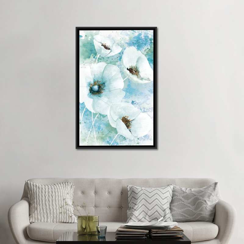 «Simple and Pretty I», impression sur toile, H 26 po x l 18 po x P 1,5 po, Toile avec cadre noir, Pas de tapis