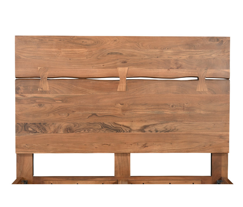  Structure de lit en bois massif Aldridge Brown