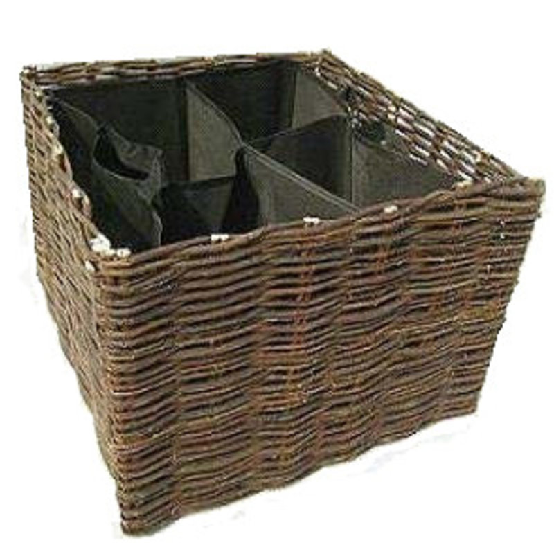 Pot à fleurs carré Willow avec doublure non tissée, l 25 po x l 25 po x H 18 po