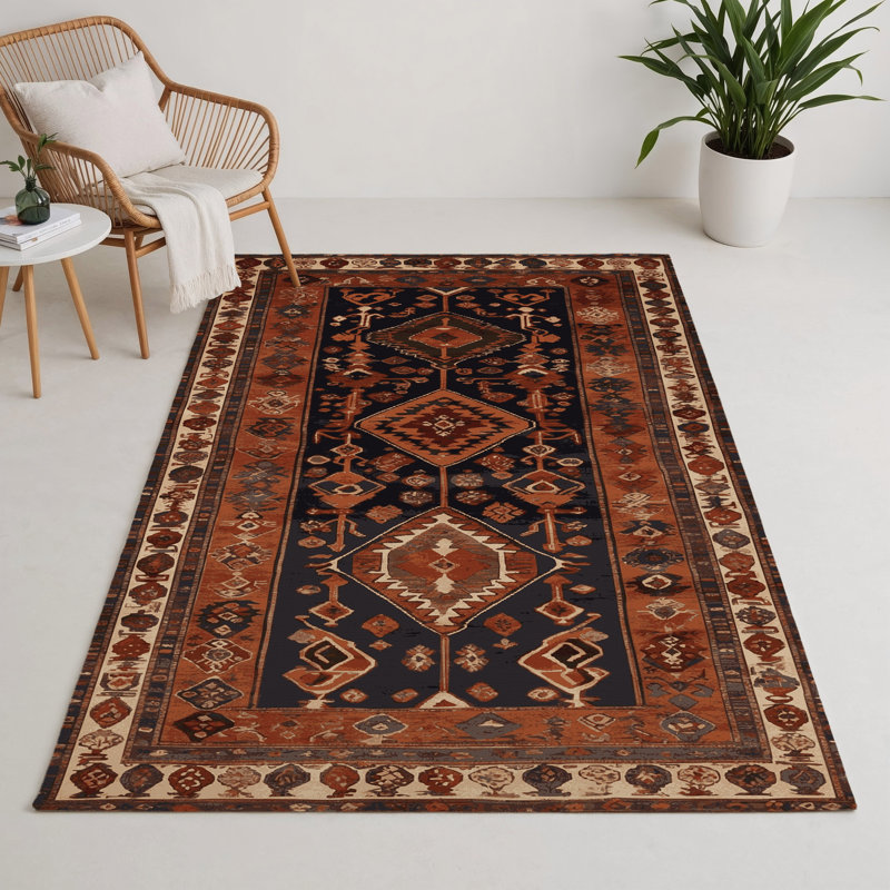 Tapis turc intérieur et extérieur brun, Rectangle 5 pi x 7 pi