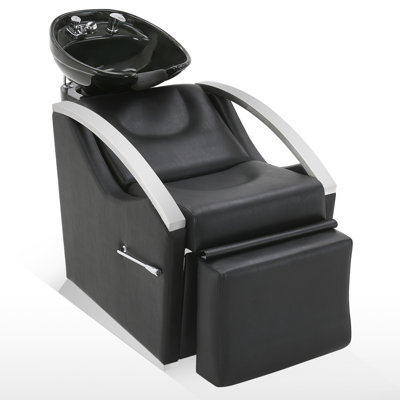 Backwash Shampoo Chair with Ceramic Bowl Sink