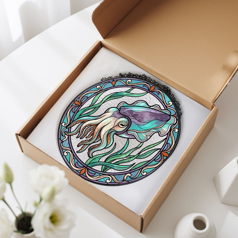 Panneau de vitrail en verre coloré, 7,8 heures, H 7,8 po