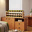 Support à vin empilable pour 54 bouteilles - rangement autoportant à 6 niveaux pour bouteilles de style bordeaux, tablette modulaire pour la maison, la cuisine, la cave ou le bar