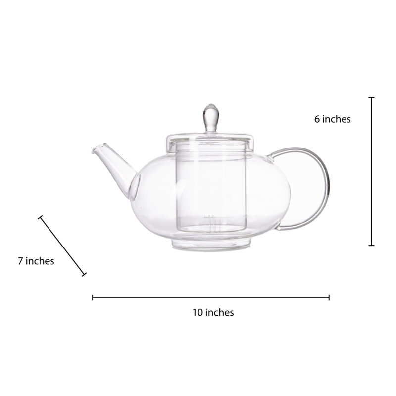 Bouilloire en verre avec infuseur intégré