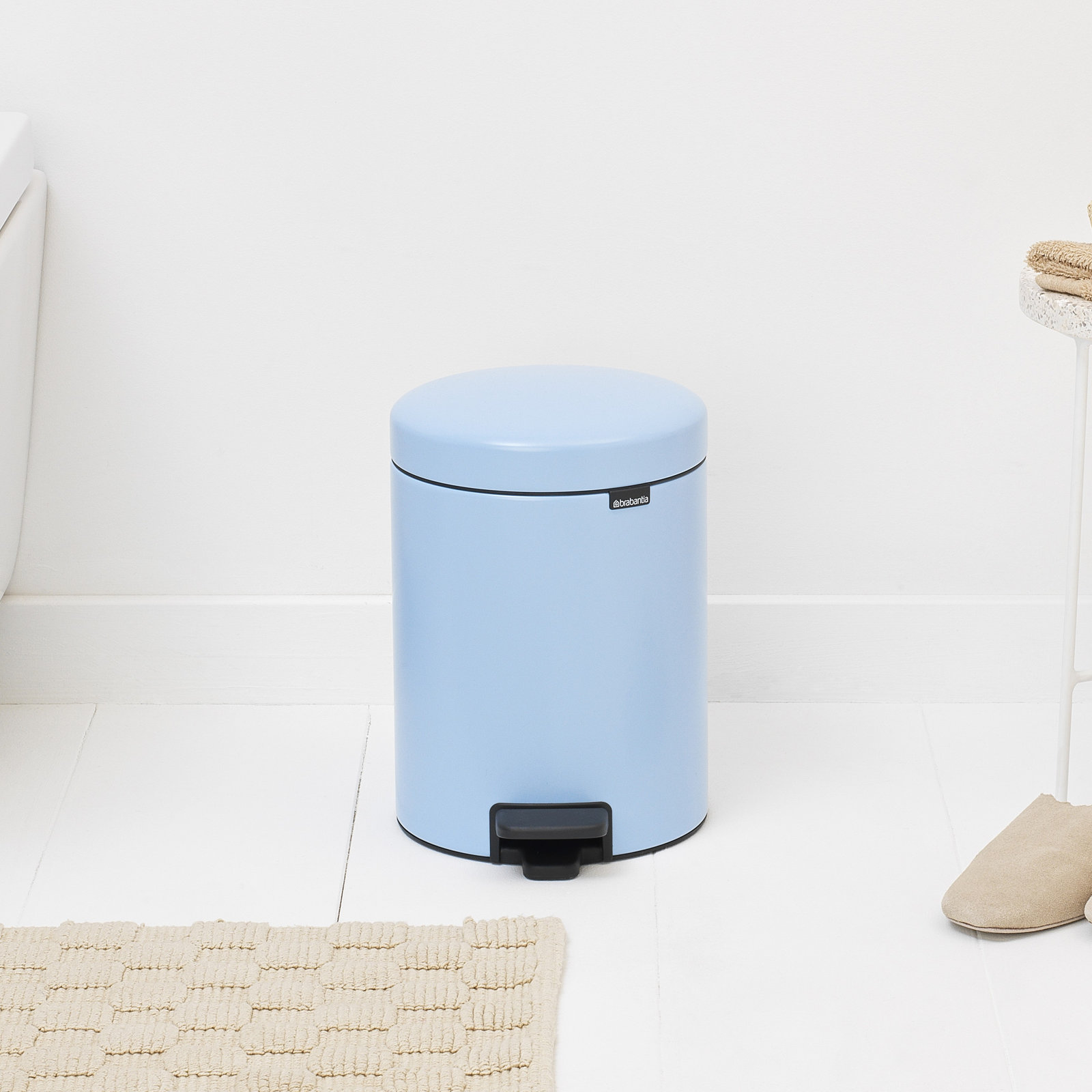 Brabantia Newicon 1.3gal Step-On Can, Dreamy Blue
