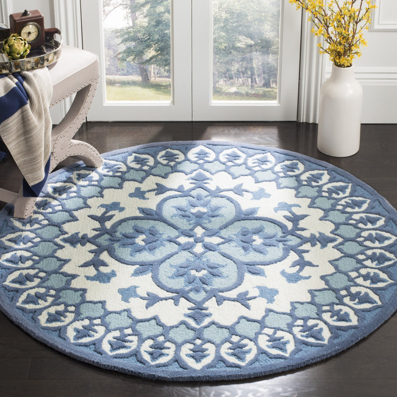 Tapis en laine touffeté à la main Miu, Rond 5 pi