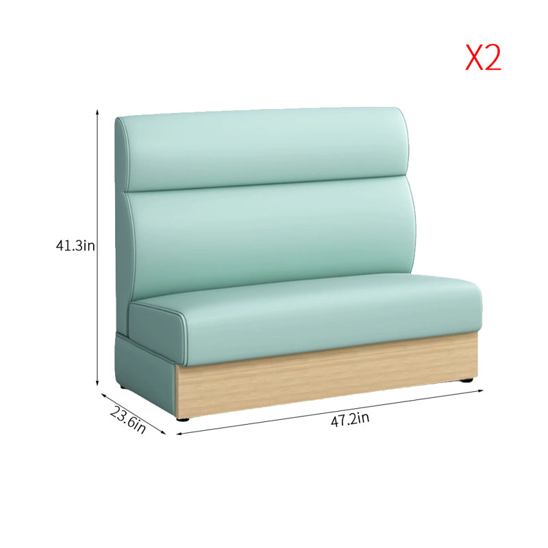 Banc rembourré en similicuir Modern Light Luxury